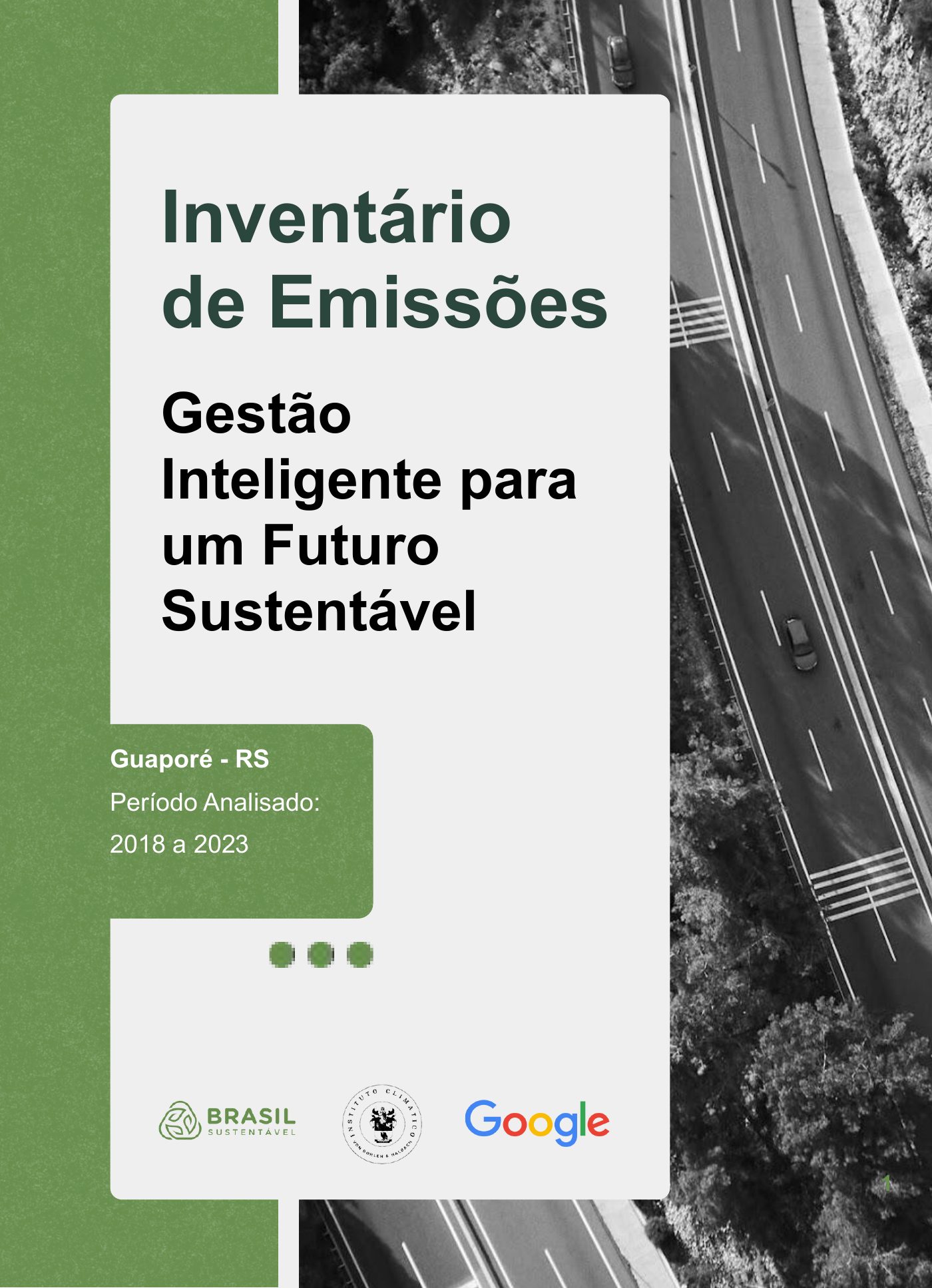 Primeira página de Inventário de Emissões de GEE — Guaporé (2018–2023)