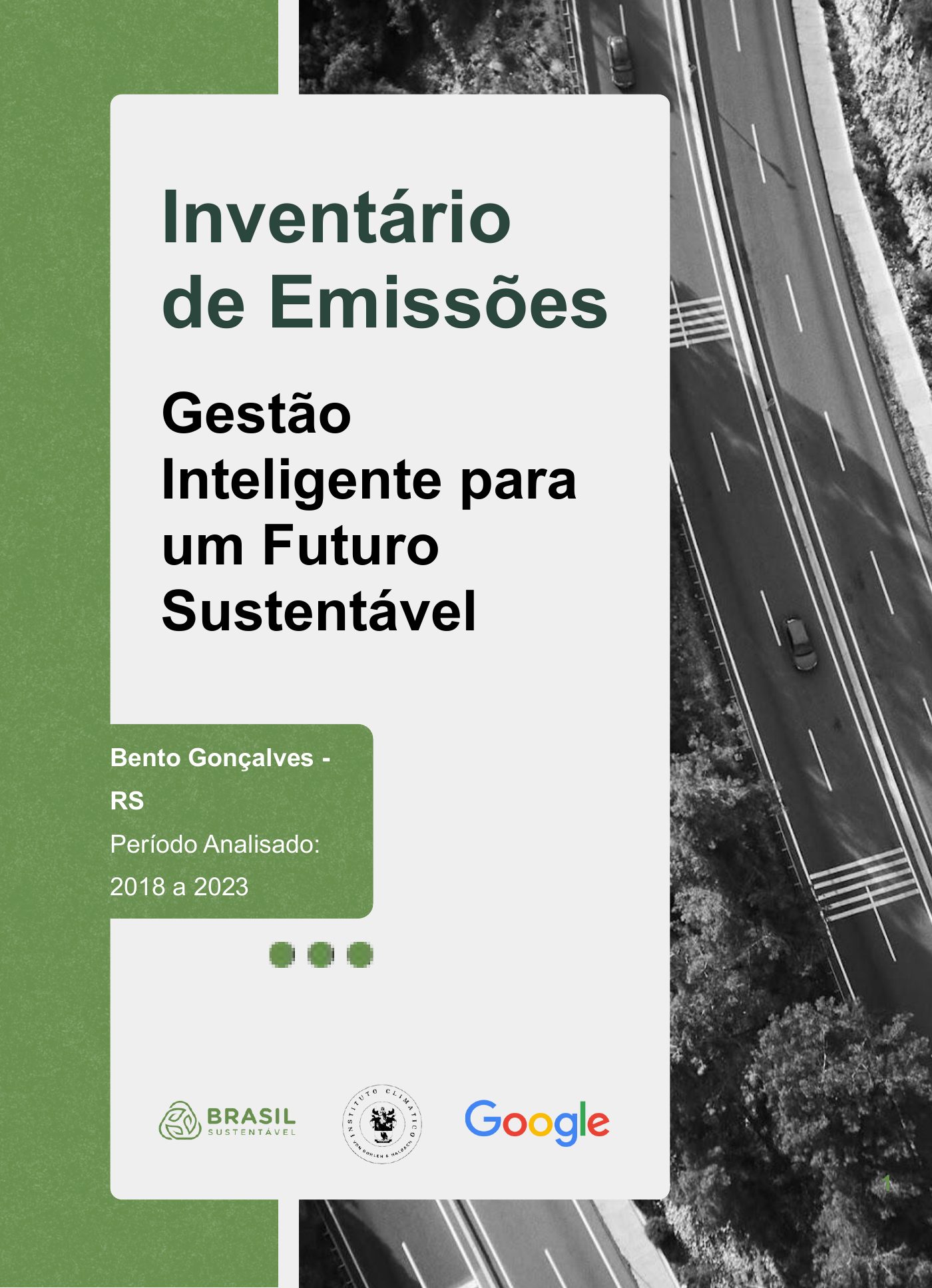 Primeira página de Inventário de Emissões de GEE — Bento Gonçalves (2018–2023)