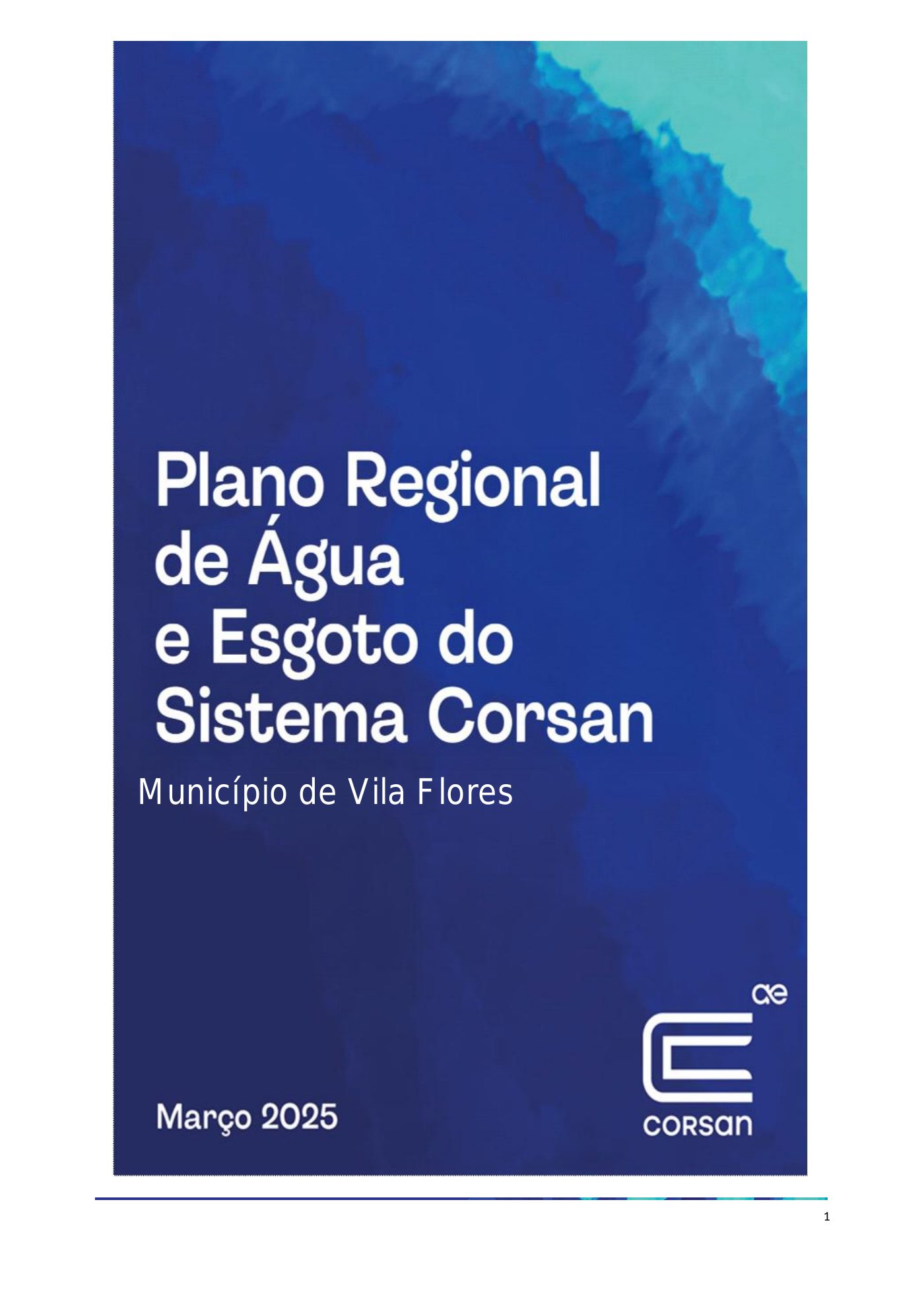 Primeira página de PRAE — Plano de Resposta a Emergências (saneamento/água)